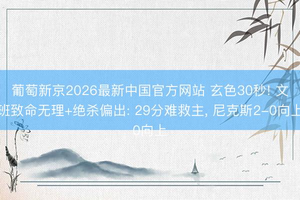 葡萄新京2026最新中国官方网站 玄色30秒! 文班致命无理+绝杀偏出: 29分难救主， 尼克斯2-0向上