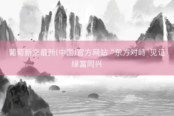 葡萄新京最新(中国)官方网站 “东方对峙”见证绿富同兴