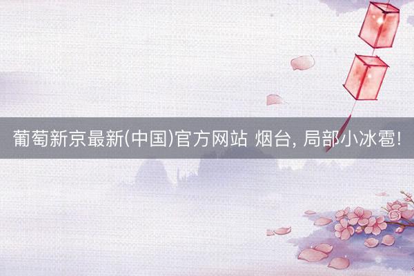 葡萄新京最新(中国)官方网站 烟台, 局部小冰雹!