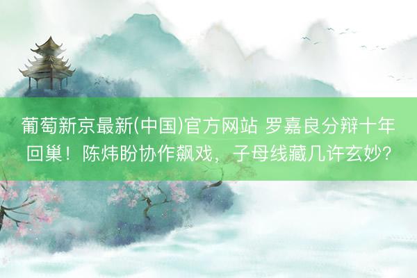 葡萄新京最新(中国)官方网站 罗嘉良分辩十年回巢！陈炜盼协作飙戏，子母线藏几许玄妙？