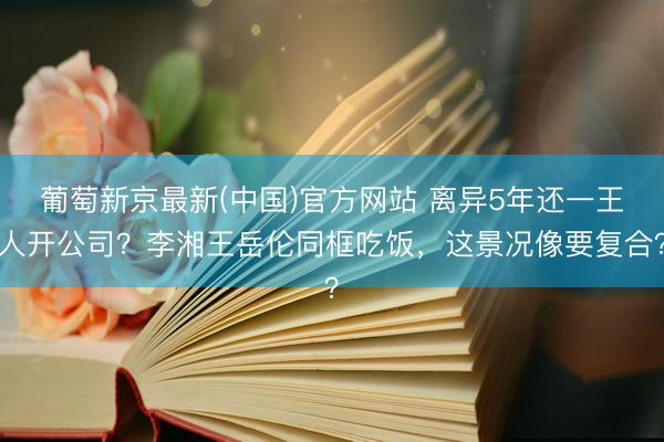 葡萄新京最新(中国)官方网站 离异5年还一王人开公司？李湘王岳伦同框吃饭，这景况像要复合？