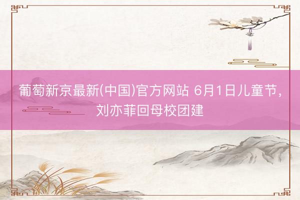 葡萄新京最新(中国)官方网站 6月1日儿童节，刘亦菲回母校团建