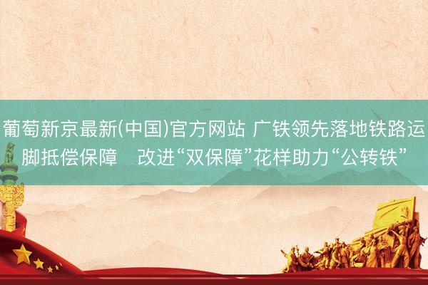 葡萄新京最新(中国)官方网站 广铁领先落地铁路运脚抵偿保障   改进“双保障”花样助力“公转铁”