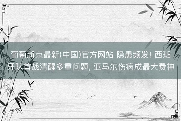 葡萄新京最新(中国)官方网站 隐患频发! 西班牙队首战清醒多重问题， 亚马尔伤病成最大费神